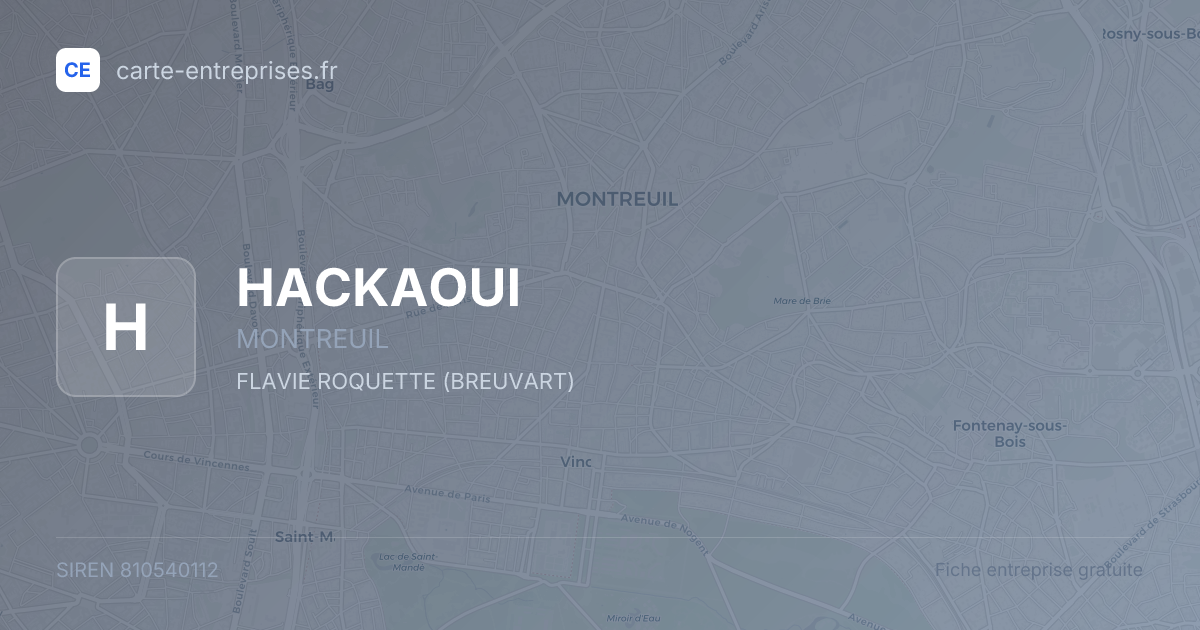 HACKAOUI — 810540112 — fiche entreprise