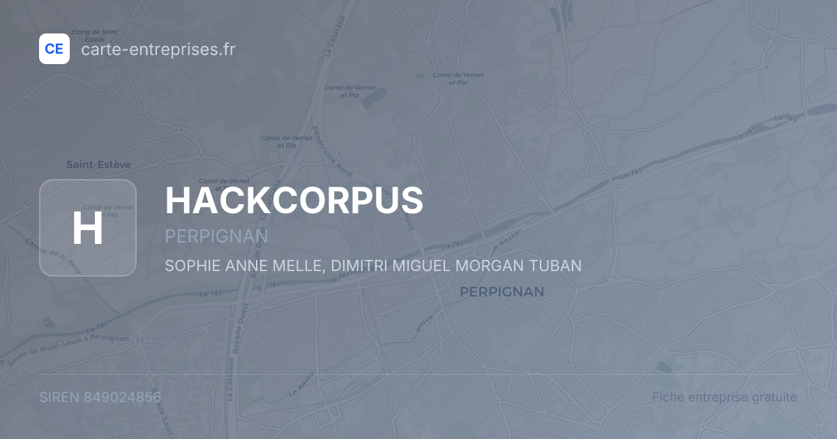 HACKCORPUS — 849024856 — fiche entreprise