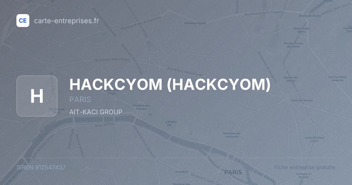 HACKCYOM — 912547437 — fiche entreprise
