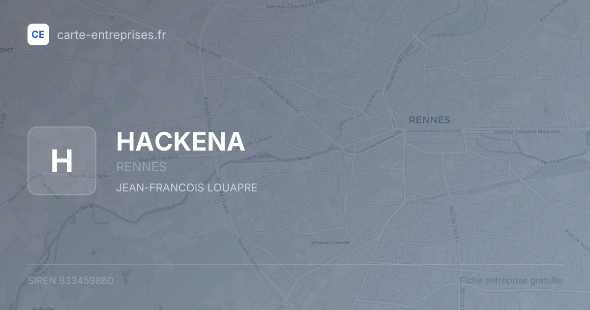 HACKENA — 833459860 — fiche entreprise