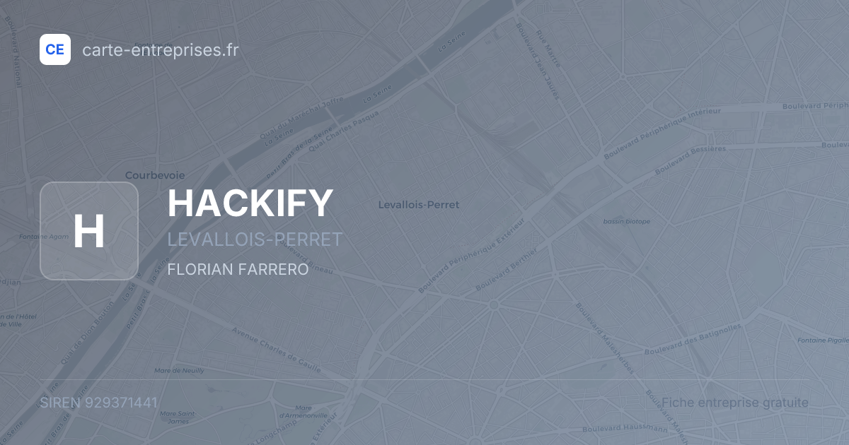 HACKIFY — 929371441 — fiche entreprise
