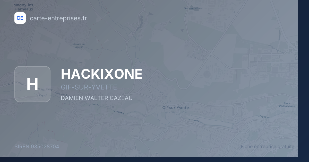 HACKIXONE — 935028704 — fiche entreprise