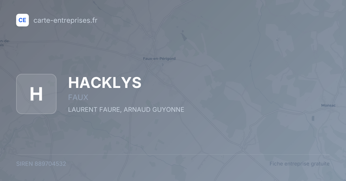 HACKLYS — 889704532 — fiche entreprise