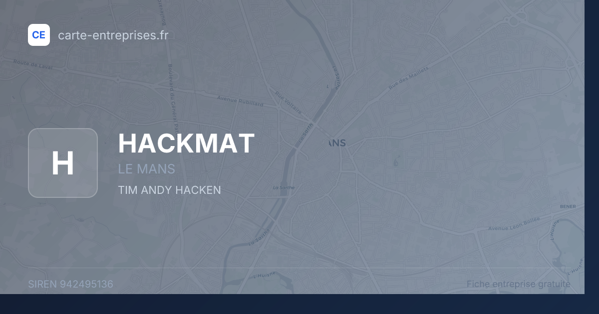 HACKMAT — 942495136 — fiche entreprise