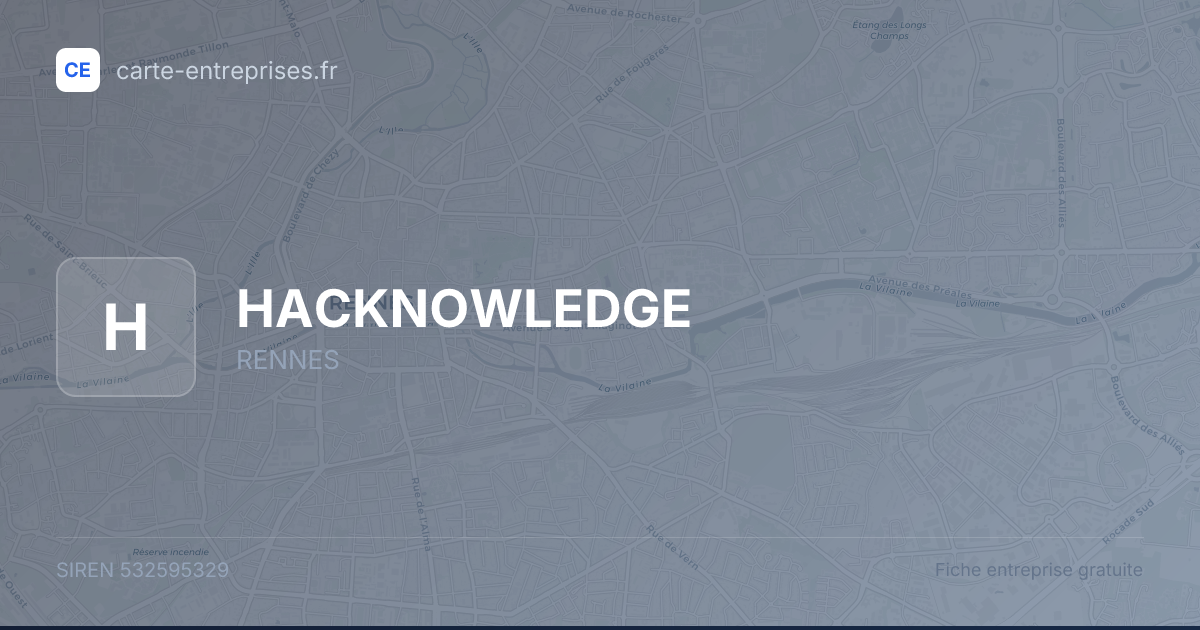 HACKNOWLEDGE — 532595329 — fiche entreprise
