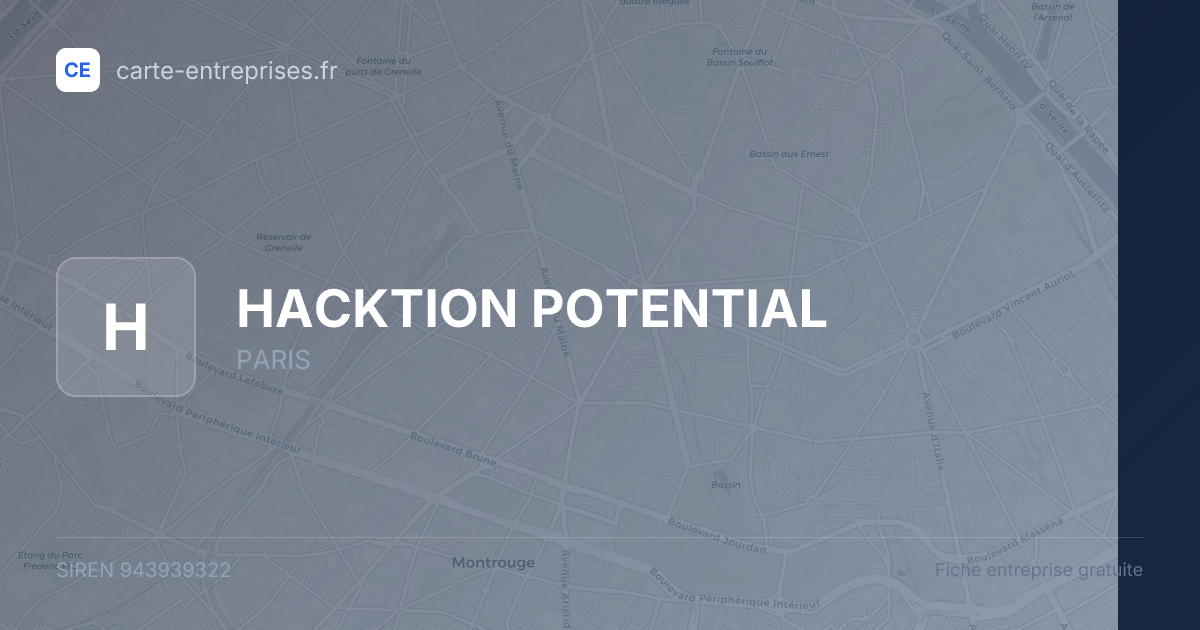 HACKTION POTENTIAL — 943939322 — fiche entreprise