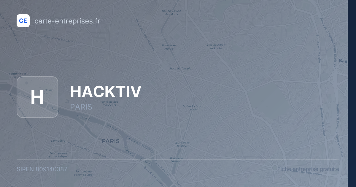 HACKTIV — 809140387 — fiche entreprise