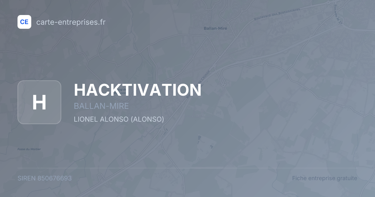 HACKTIVATION — 850676693 — fiche entreprise