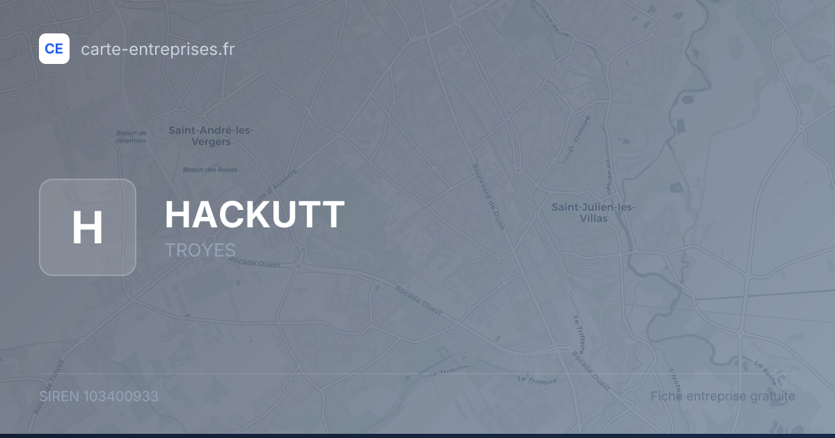 HACKUTT — 103400933 — fiche entreprise
