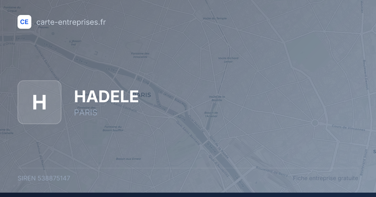 HADELE — 538875147 — fiche entreprise