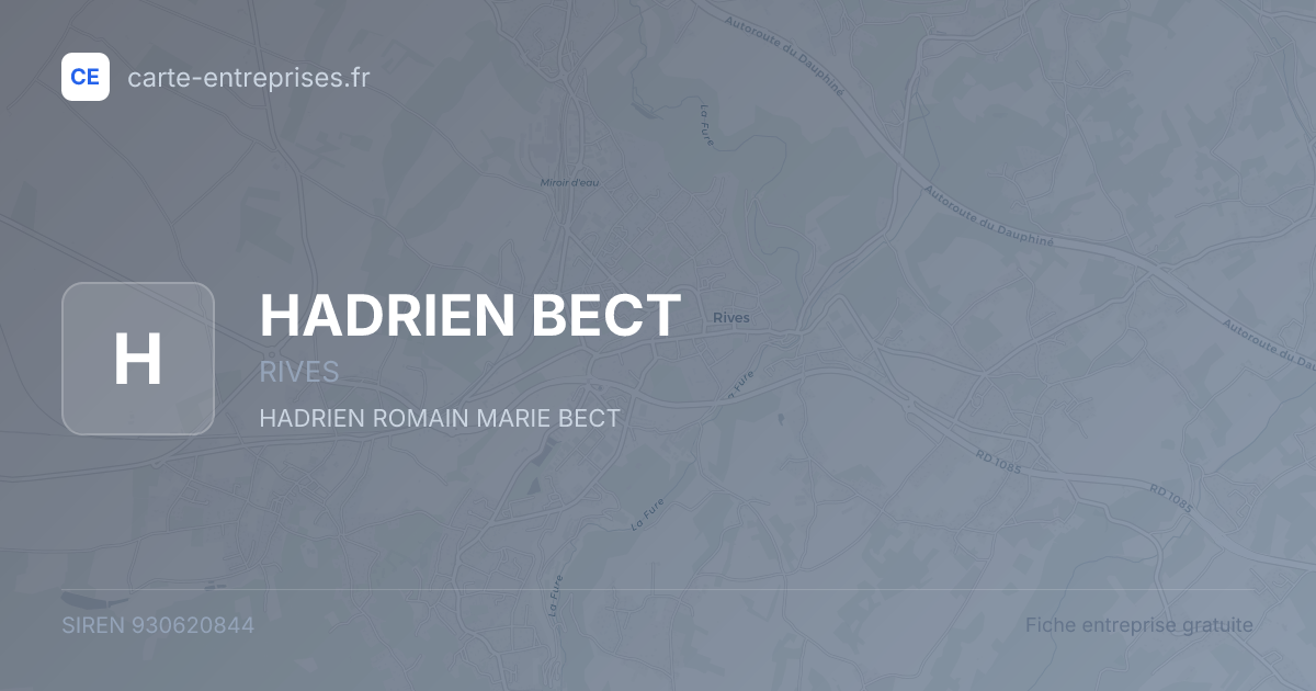 HADRIEN BECT — 930620844 — fiche entreprise