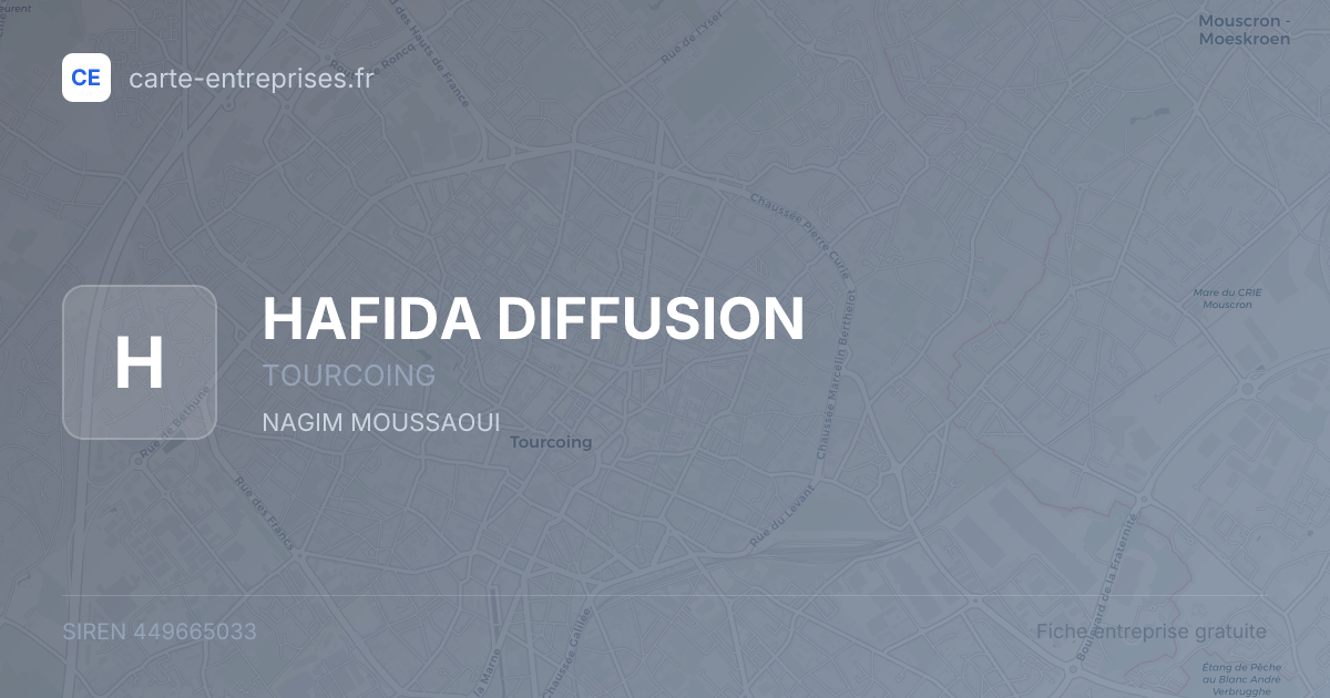 HAFIDA DIFFUSION — 449665033 — fiche entreprise