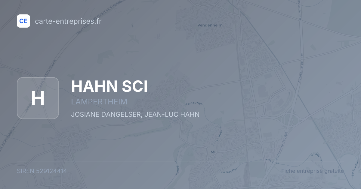 HAHN SCI — 529124414 — fiche entreprise