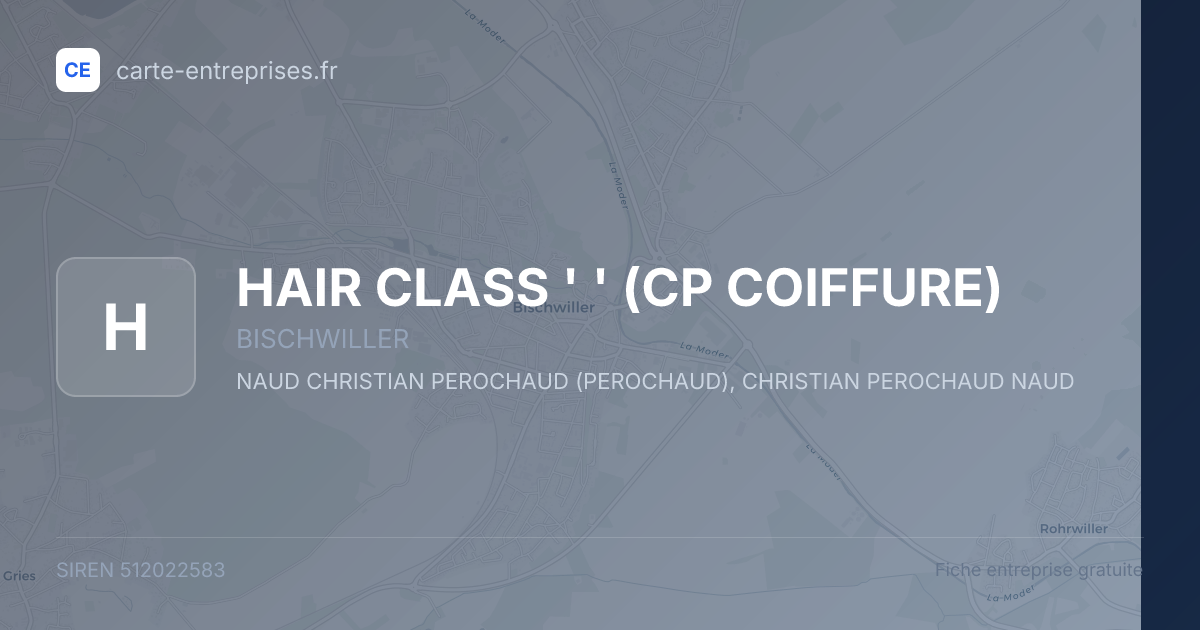HAIR CLASS ' ' (CP COIFFURE) — 512022583 — fiche entreprise