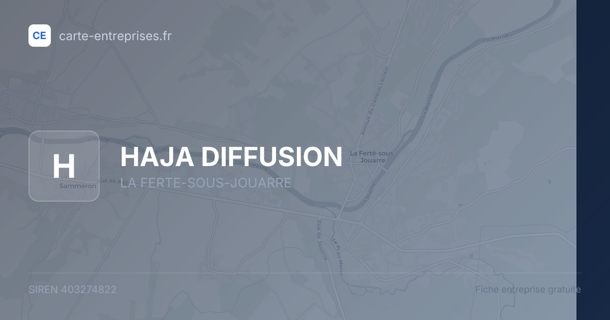 HAJA DIFFUSION — 403274822 — fiche entreprise