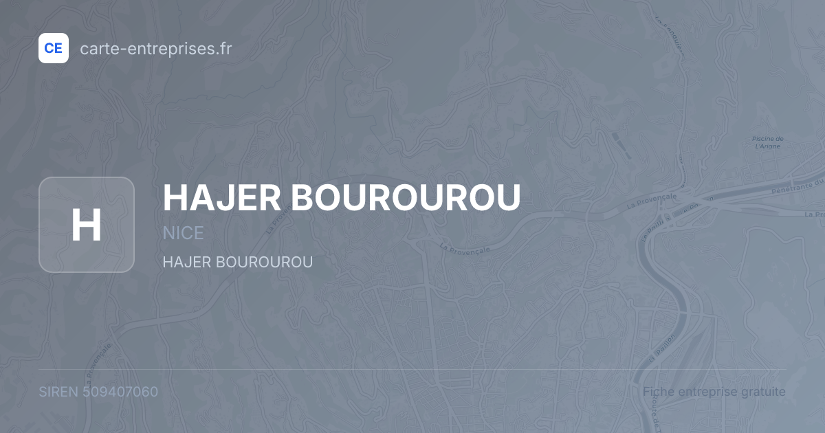 HAJER BOUROUROU — 509407060 — fiche entreprise