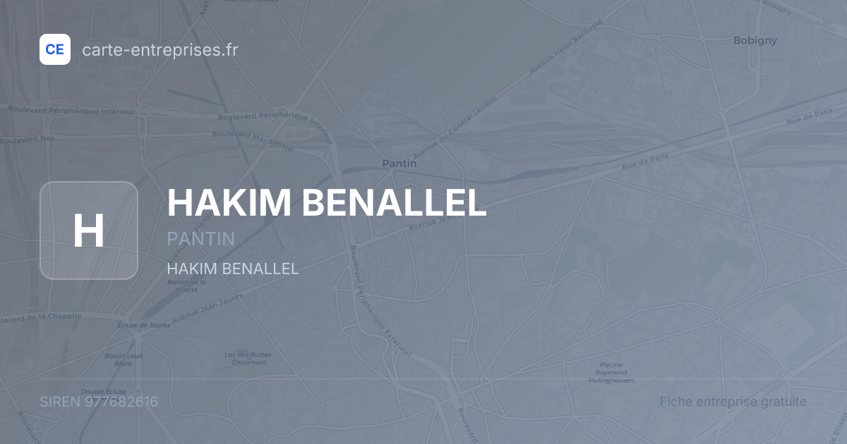 HAKIM BENALLEL — 977682616 — fiche entreprise