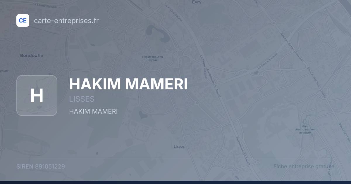 HAKIM MAMERI — 891051229 — fiche entreprise
