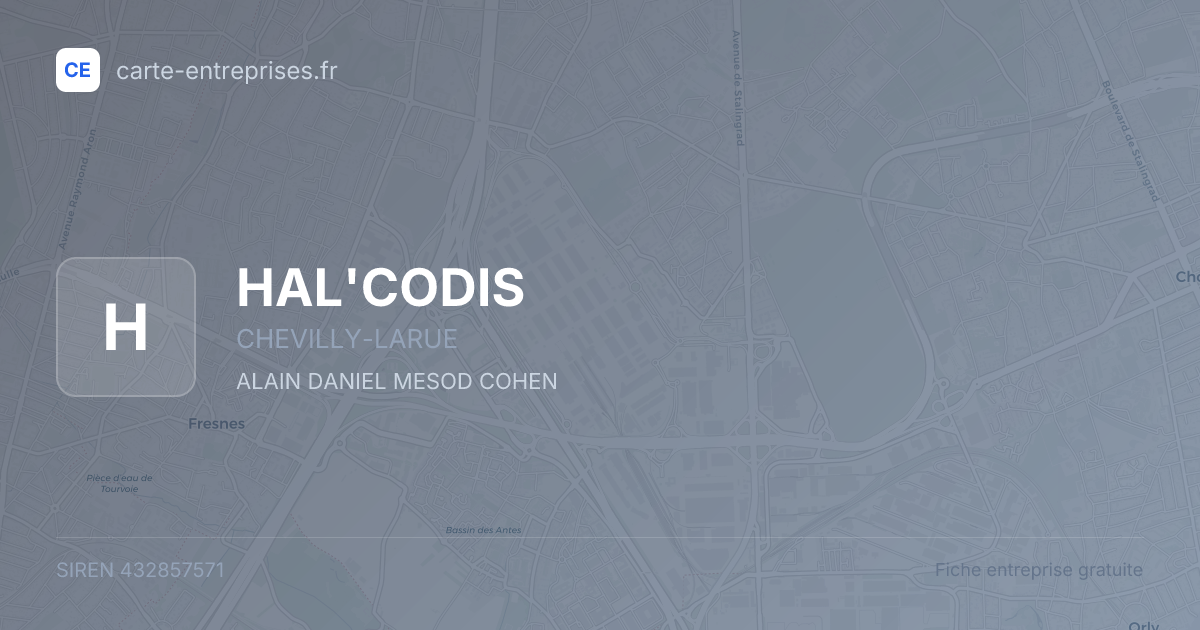 HAL'CODIS — 432857571 — fiche entreprise
