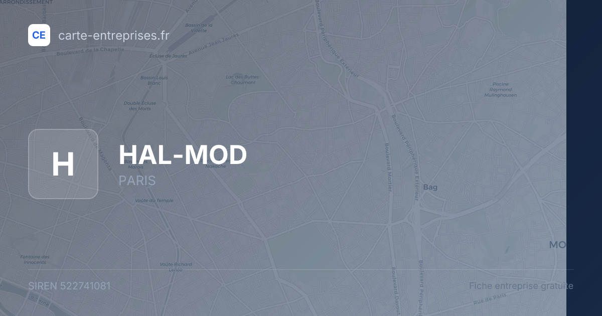 HAL-MOD — 522741081 — fiche entreprise