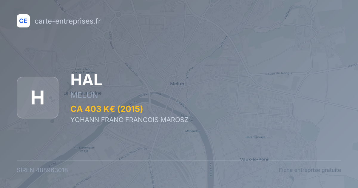 HAL — 488963018 — fiche entreprise