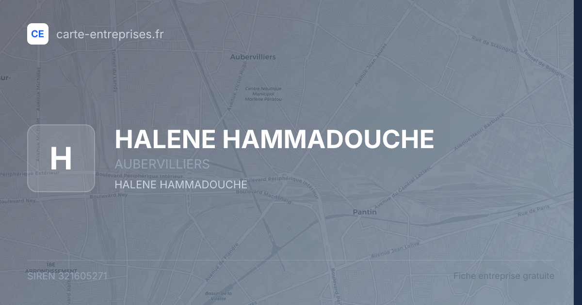 HALENE HAMMADOUCHE — 321605271 — fiche entreprise