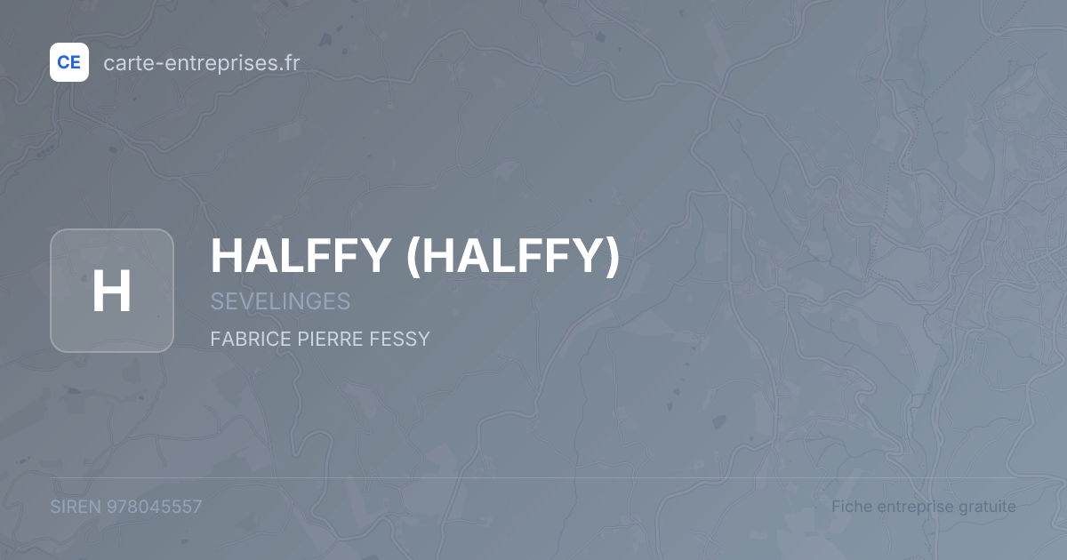 HALFFY — 978045557 — fiche entreprise