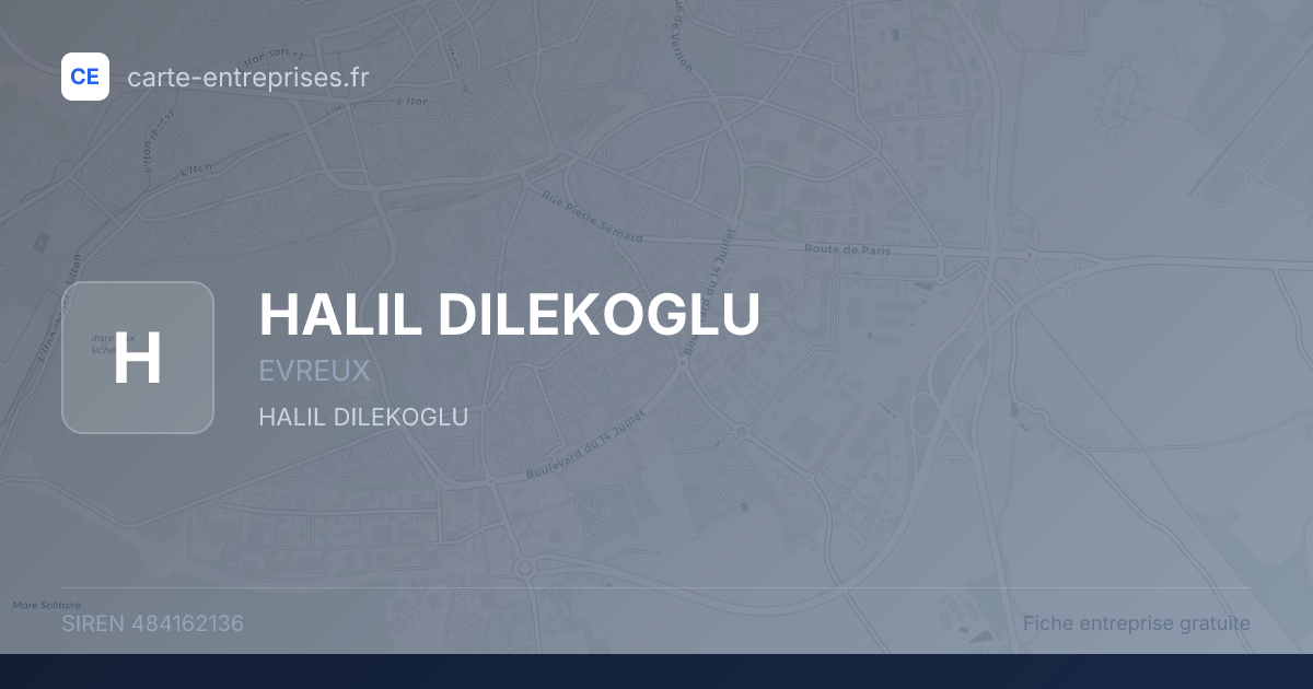 HALIL DILEKOGLU — 484162136 — fiche entreprise