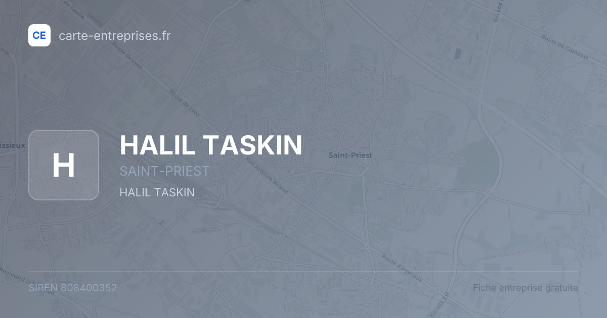 HALIL TASKIN — 808400352 — fiche entreprise