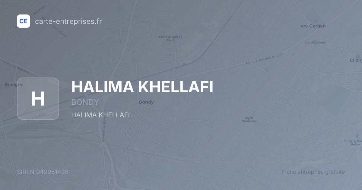 HALIMA KHELLAFI — 949951438 — fiche entreprise