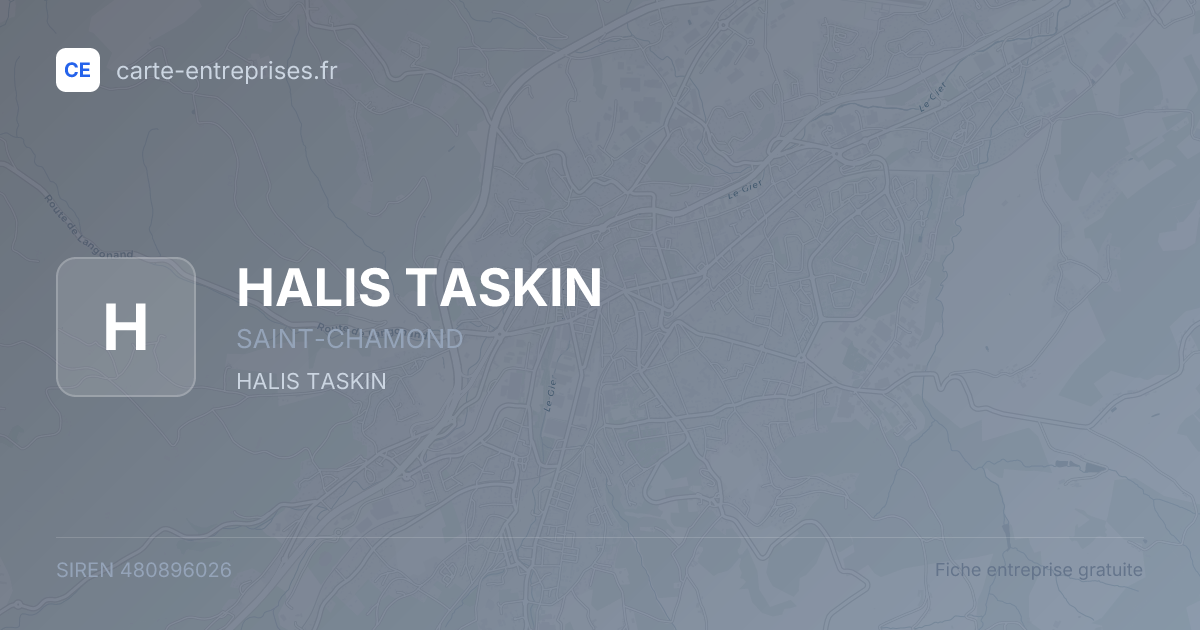 HALIS TASKIN — 480896026 — fiche entreprise