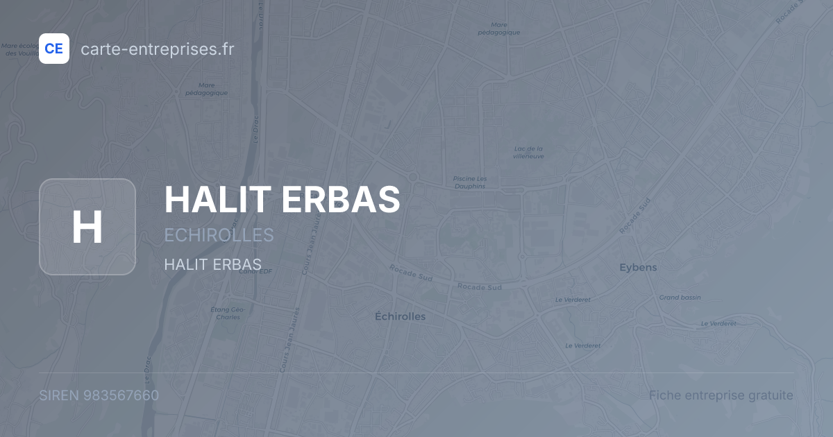 HALIT ERBAS — 983567660 — fiche entreprise