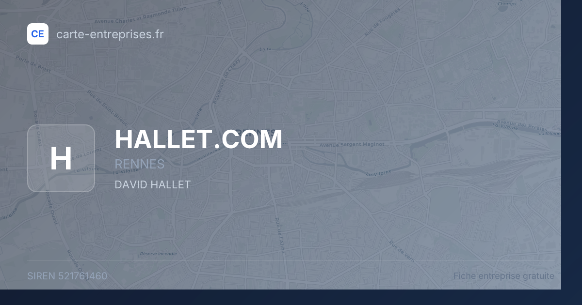 HALLET.COM — 521761460 — fiche entreprise