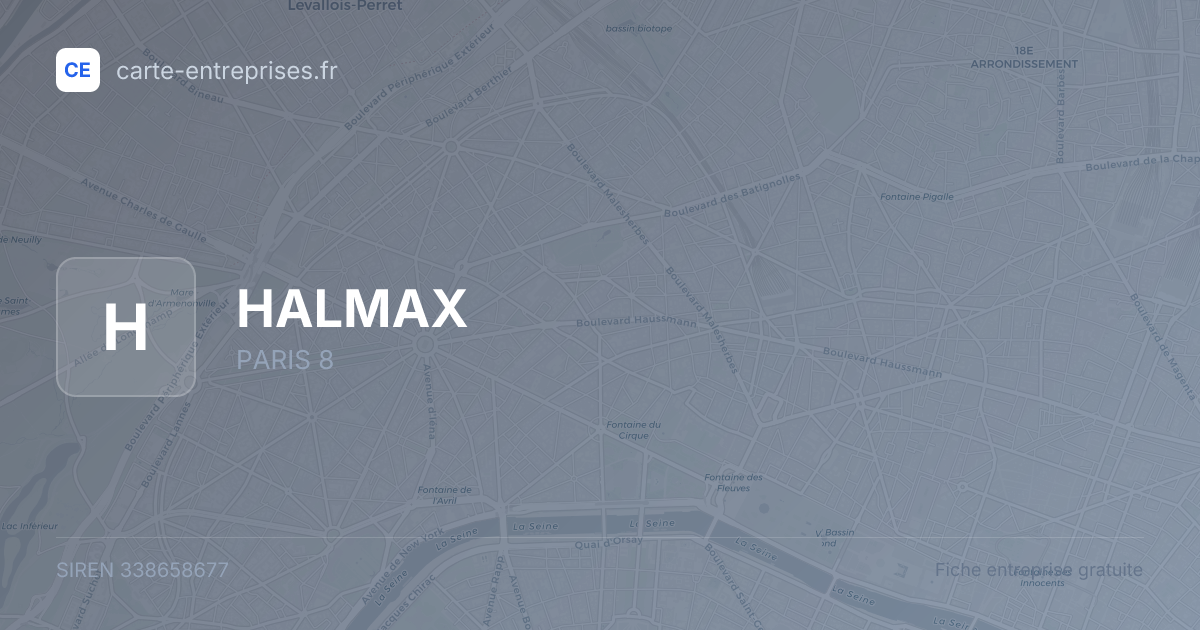 HALMAX — 338658677 — fiche entreprise