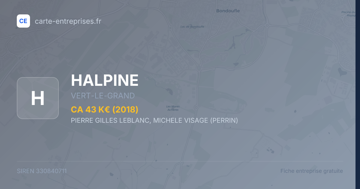 HALPINE — 330840711 — fiche entreprise