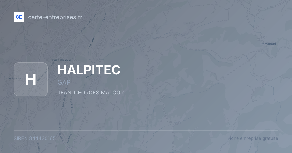 HALPITEC — 844430165 — fiche entreprise