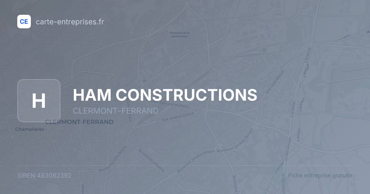 HAM CONSTRUCTIONS — 483082392 — fiche entreprise