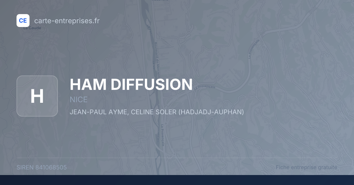 HAM DIFFUSION — 841068505 — fiche entreprise