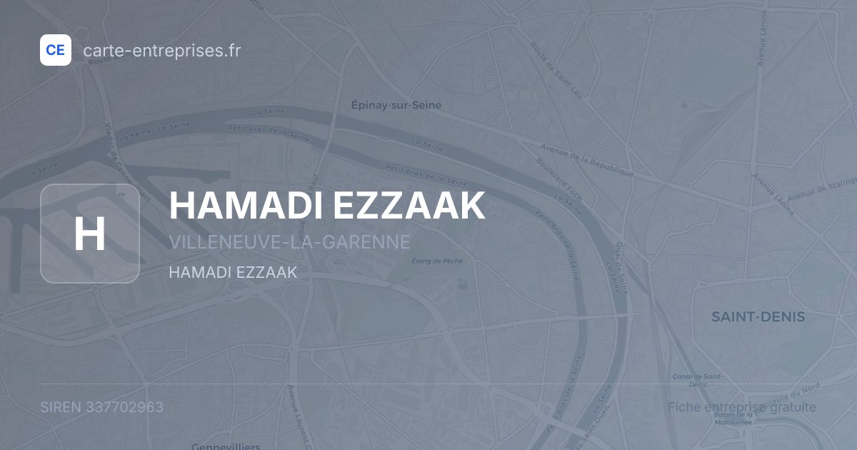 HAMADI EZZAAK — 337702963 — fiche entreprise