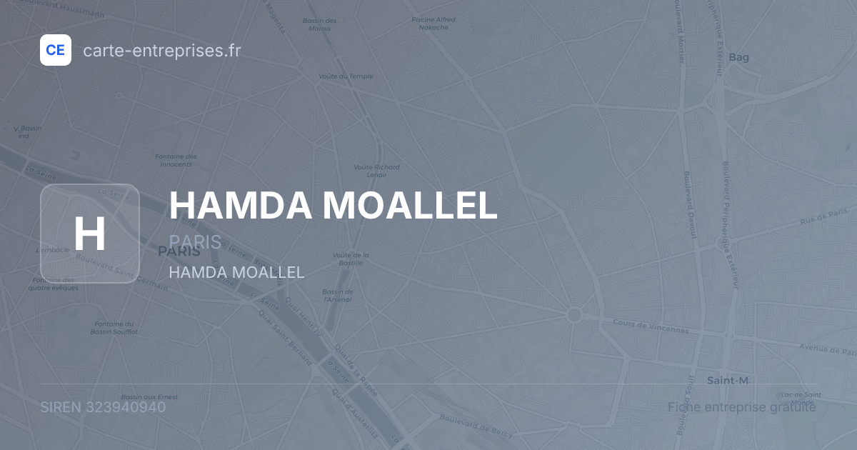 HAMDA MOALLEL — 323940940 — fiche entreprise