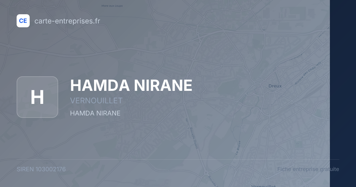 HAMDA NIRANE — 103002176 — fiche entreprise