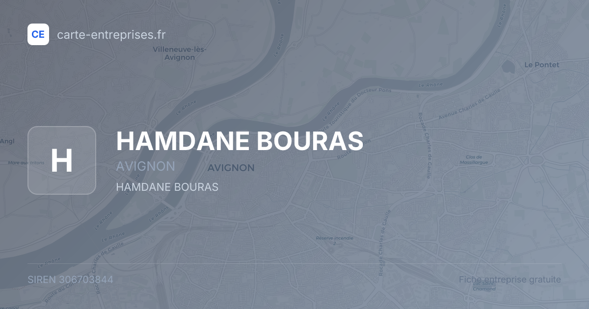 HAMDANE BOURAS — 306703844 — fiche entreprise