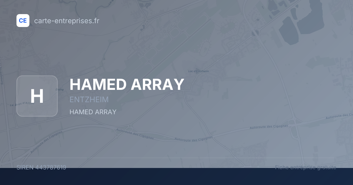 HAMED ARRAY — 443787619 — fiche entreprise