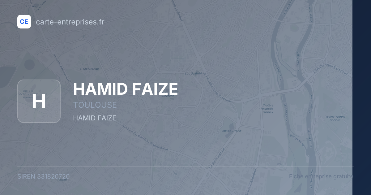 HAMID FAIZE — 331820720 — fiche entreprise