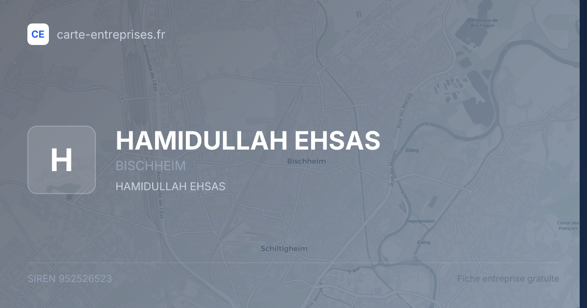HAMIDULLAH EHSAS — 952526523 — fiche entreprise