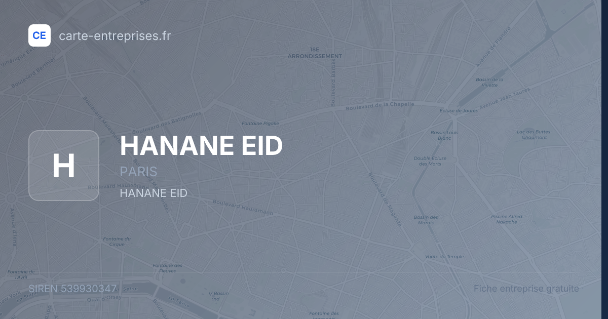 HANANE EID — 539930347 — fiche entreprise