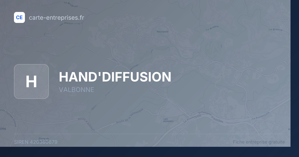 HAND'DIFFUSION — 420360679 — fiche entreprise