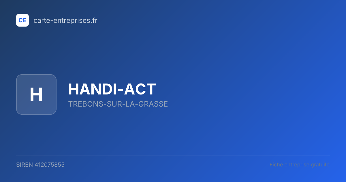 HANDI-ACT — 412075855 — fiche entreprise