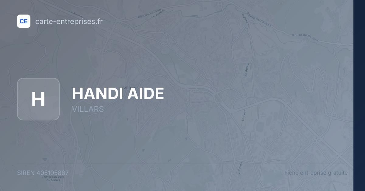 HANDI AIDE — 405105867 — fiche entreprise