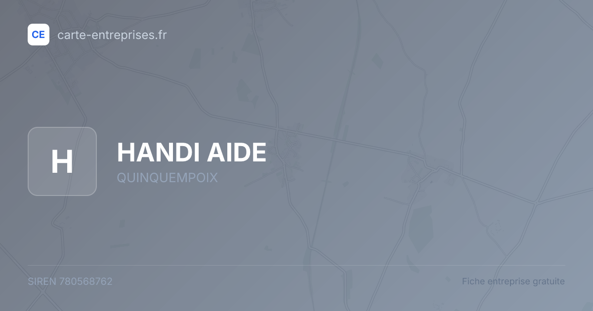 HANDI AIDE — 780568762 — fiche entreprise